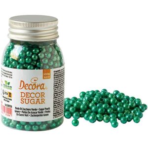 Perle Di Zucchero Color Verde Per Decorazione 100 G Decora