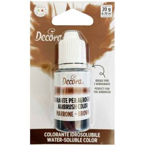 Colorante Liquido Idrosolubile Per Aerografo Marrone 20 G Decora