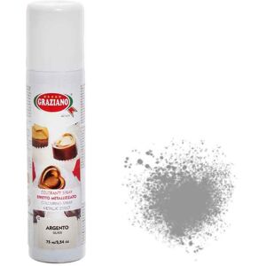 Graziano Colorante Spray Argento Metallizzato Per Alimenti 75ml