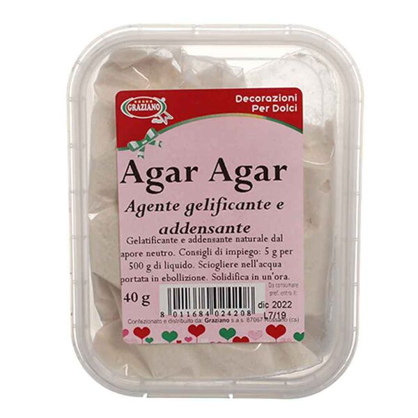 graziano agar agar vegetale naturale in polvere 40 g