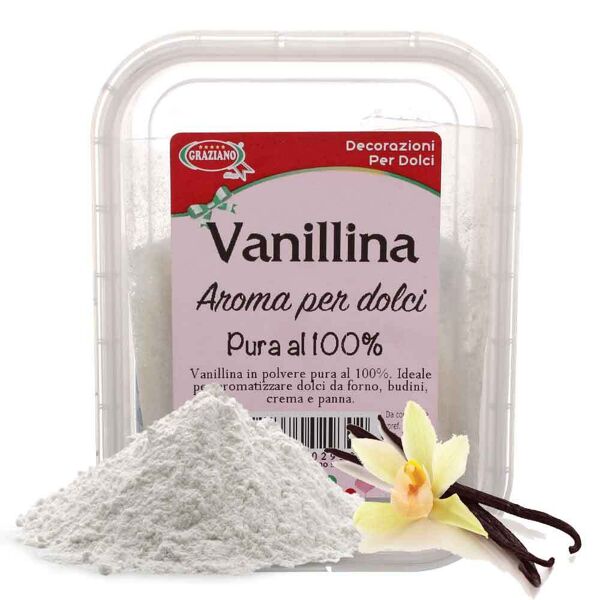 graziano vanillina aroma puro per dolci in polvere 10 g