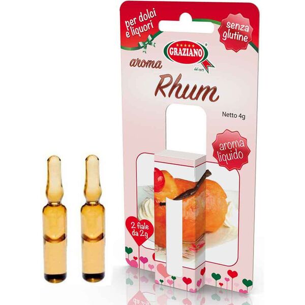 graziano aroma liquido per dolci gusto rum 4g 2 fialette