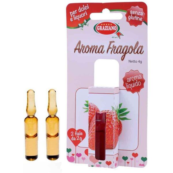 graziano aroma liquido per dolci gusto fragola 4g 2 fialette