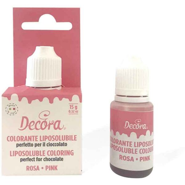 colorante liquido liposolubile rosa per alimenti 15 g decora