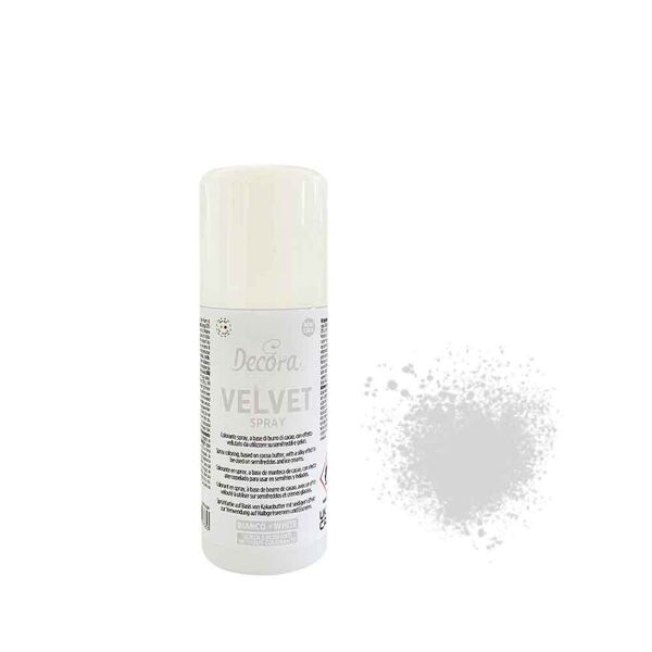 colorante alimentare spray effetto velluto bianco 100 ml decora