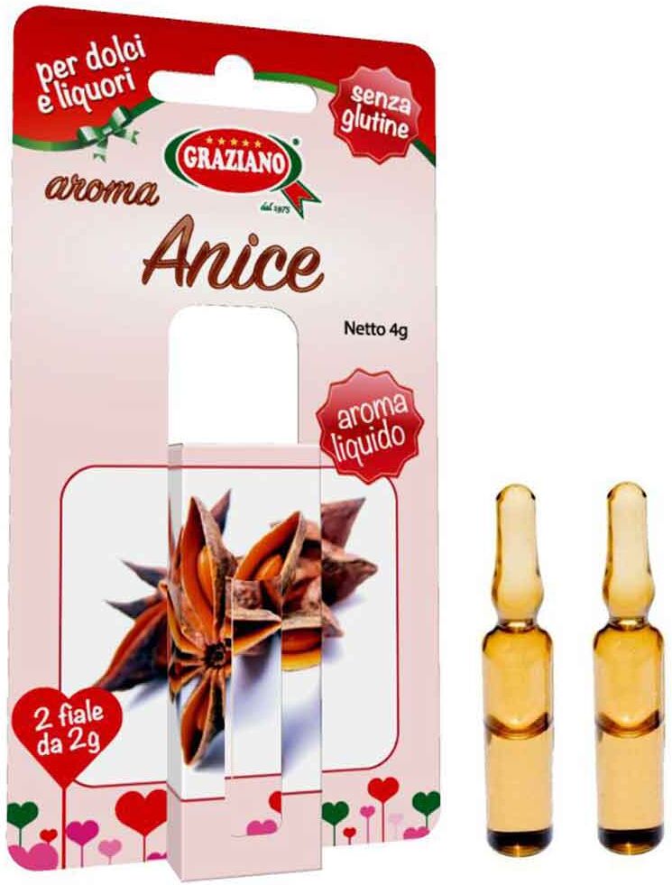 graziano aroma liquido per dolci gusto anice 4g 2 fialette