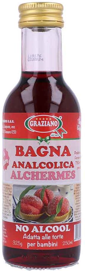 graziano bagna per dolci analcolica gusto alchermes 250 cc