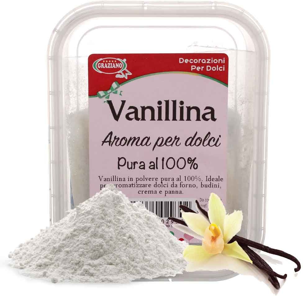 graziano vanillina aroma puro per dolci in polvere 10 g