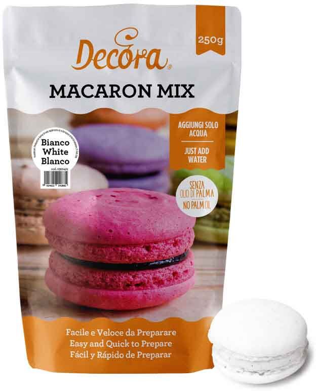 Preparato Macarons In Polvere Bianco Neutro 250 G Decora