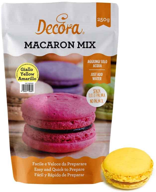 Preparato Macarons In Polvere Giallo 250 G Decora