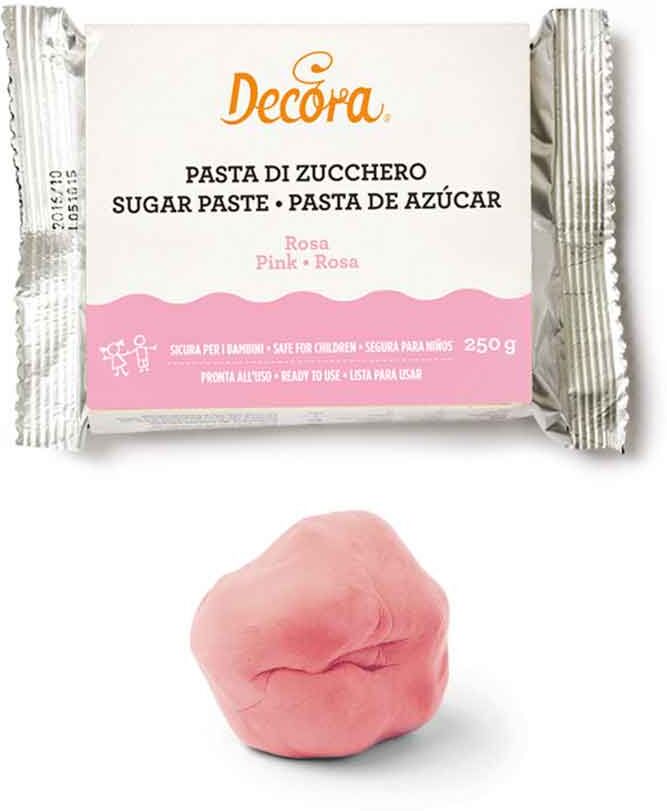 Pasta Di Zucchero Rosa Per Copertura E Dettagli 250 G Decora