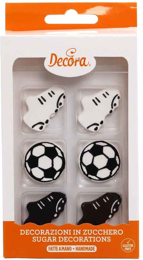 6 Decorazioni Tema Calcio In Zucchero Decora