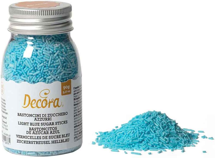 Codette Di Zucchero Color Azzurro Per Decorazioni 90 G Decora