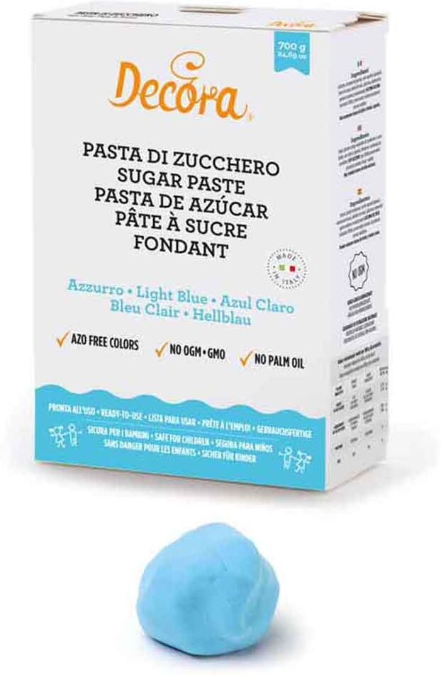 Pasta Di Zucchero Azzurra Per Copertura E Dettagli 700 G Decora