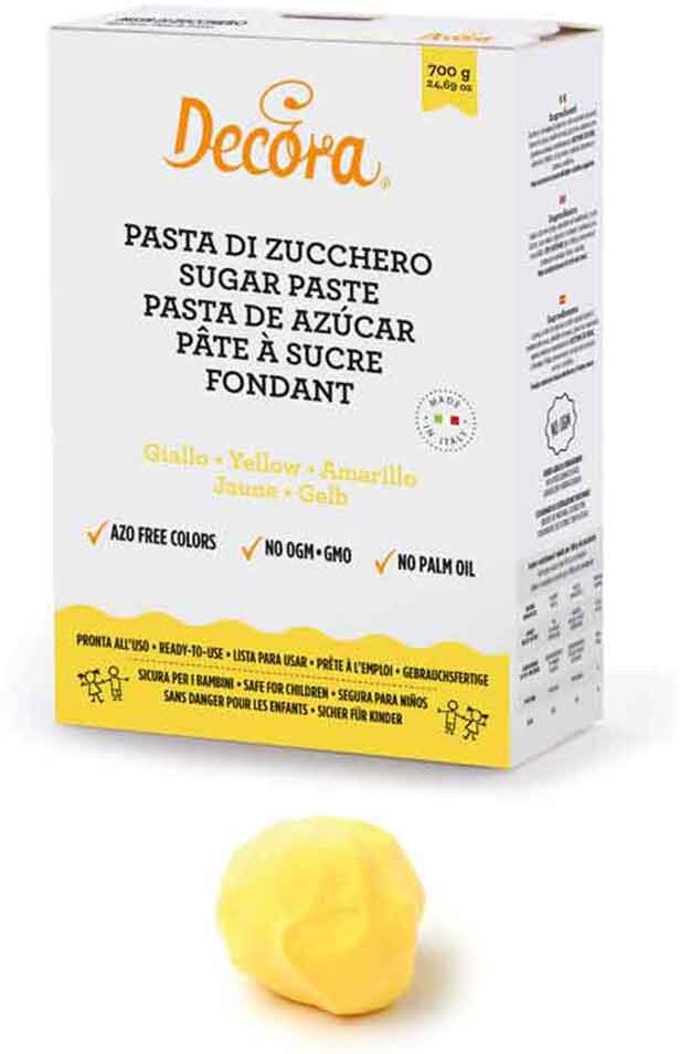 Pasta Di Zucchero Gialla Per Copertura E Dettagli 700 G Decora