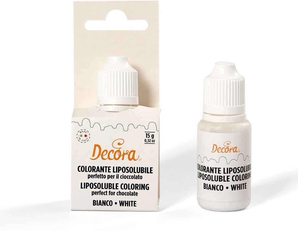 Colorante Liquido Liposolubile Bianco Per Alimenti 15 G Decora