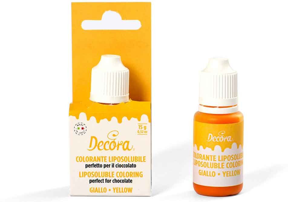 Colorante Liquido Liposolubile Giallo Per Alimenti 15 G Decora