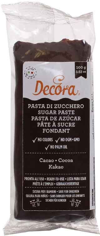 Pasta Di Zucchero Marrone Cacao Per Copertura 100 G Decora