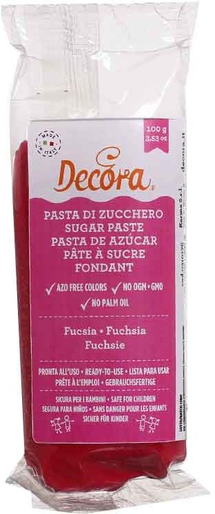 Pasta Di Zucchero Fucsia Per Copertura 100 G Decora