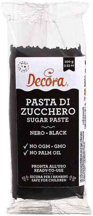 Pasta Di Zucchero Nera Per Copertura 100 G Decora