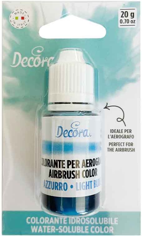 Colorante Liquido Idrosolubile Per Aerografo Azzurro 20 G Decora