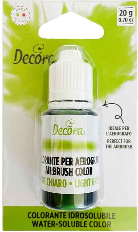 Colorante Liquido Idrosolubile Per Aerografo Verde Chiaro 20 G Decora