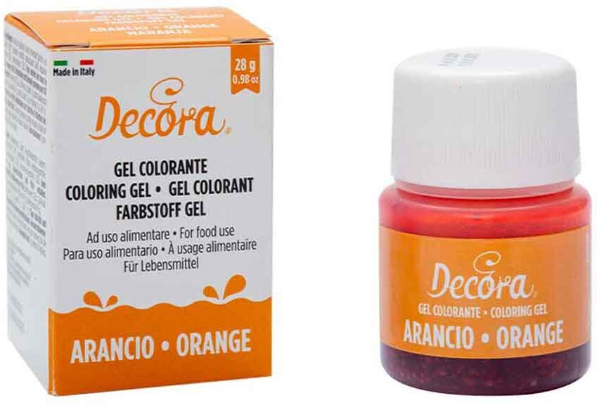 Colorante In Gel Per Alimenti Colore Intenso Arancione 28 G Decora