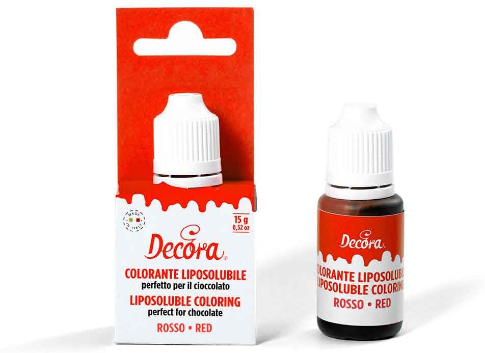 Decora Colorante Liquido Liposolubile Rosso Per Alimenti 15 G Decora