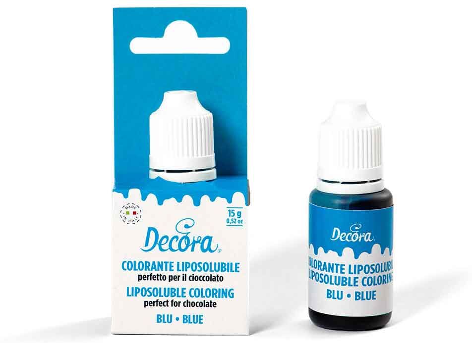 Decora Colorante Liquido Liposolubile Blu Per Alimenti 15 G Decora