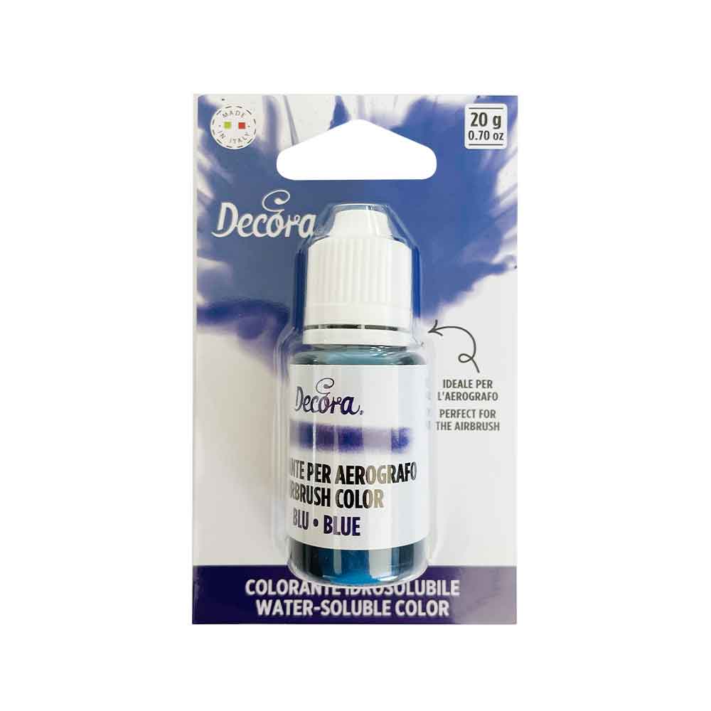 Decora Colorante Liquido Idrosolubile Per Aerografo Blu 20 G Decora