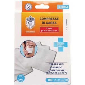 Dr Protect 100 Compresse Garza Sterile In Cotone 10 X 10 Cm