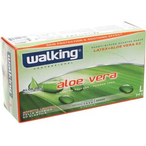 100 Guanti Monouso In Lattice E Aloe Vera Walking Taglia L 8-8,5