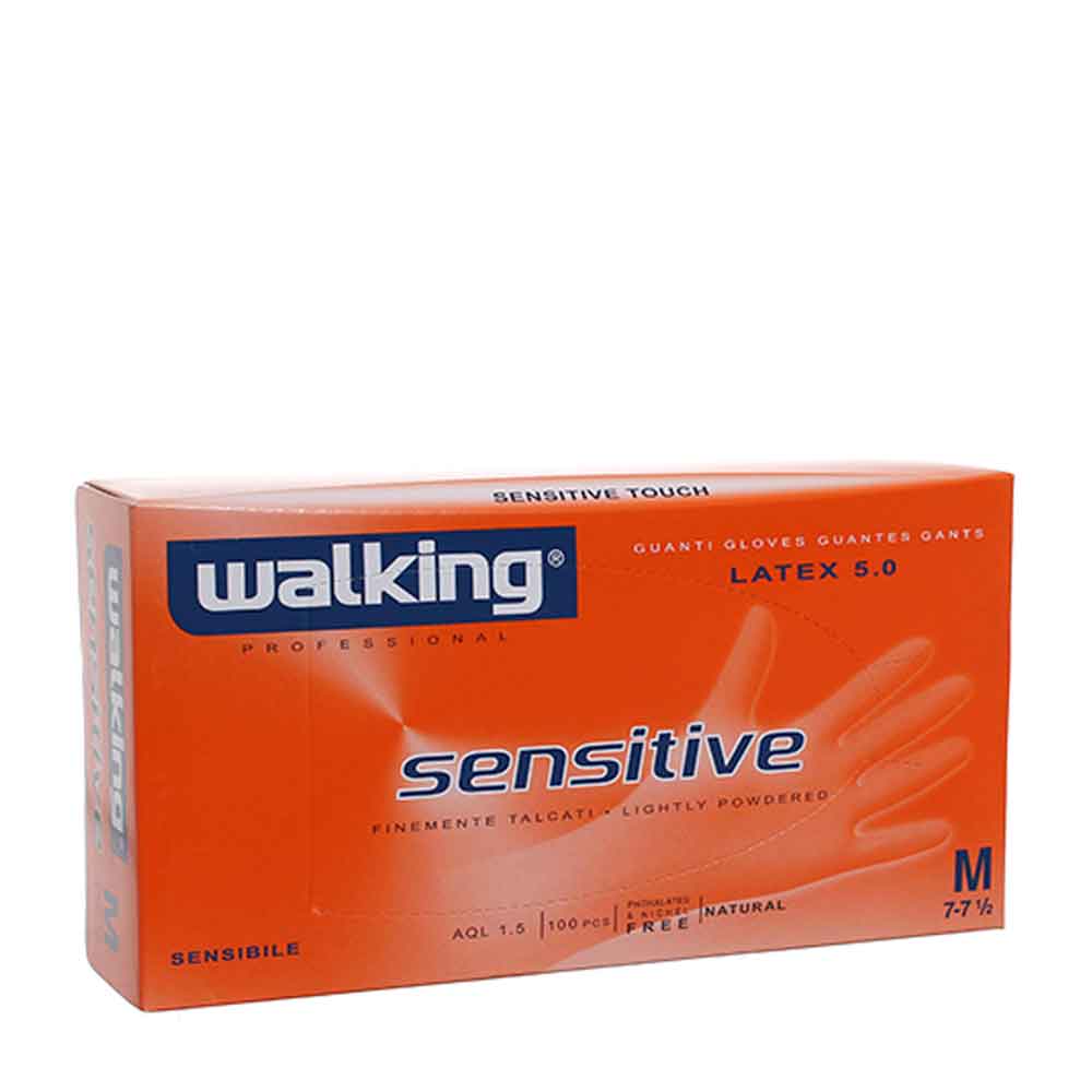 100 Guanti Monouso In Lattice Walking Sensitive Taglia M 7-7,5