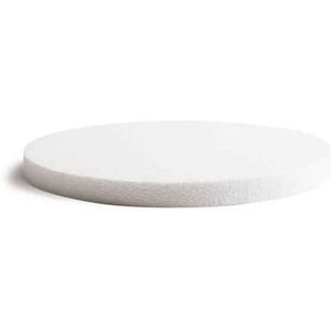 Decora Base Rotonda In Polistirolo Bianco H 2,5 Ø25 Cm