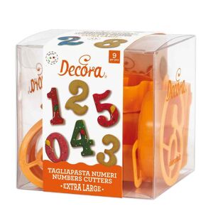 Decora Set 9 Cutters Tagliapasta In Plastica Numeri Grandi H 7,5 Cm