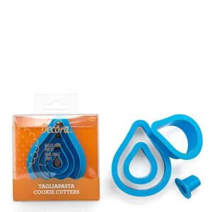 Decora Set 4 Cutters Tagliapasta In Plastica Forma Goccia