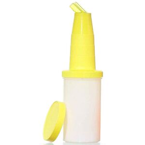 PapoLab Speed Bottle Bottiglia Dosatore Con Beccuccio Giallo Per Barman 1 Litro