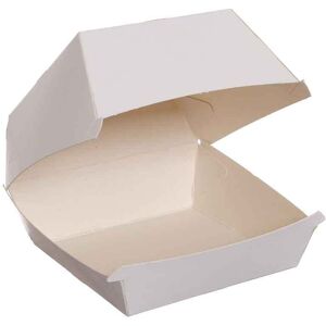 UsoBio 100 Box Asporto Hamburger In Cartoncino Compostabile 10x10xh7,5cm