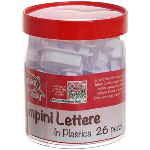 Graziano Set 26 Cutters Tagliapasta In Plastica Lettere Stampatello H 5 Cm