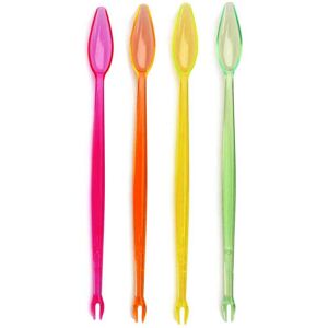 poloplast 100 mixer per cocktail a cucchiaio di plastica riutilizzabili colorati lunghi 19 cm