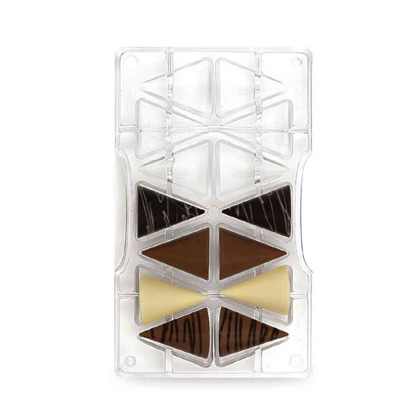 stampo 14 cioccolatini cono medio in policarbonato Ø 3,2 cm decora