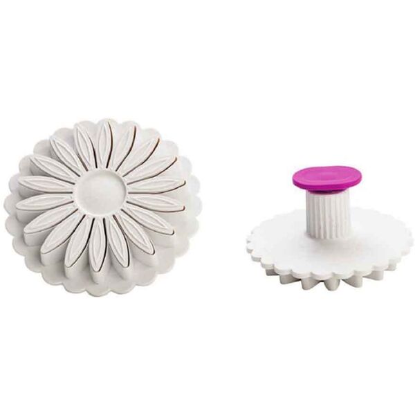 decora stampo ad espulsione in plastica gerbera con imprimi decoro Ø8,5 cm