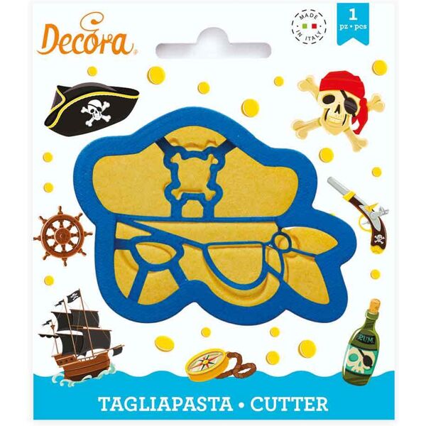 decora cutter tagliapasta in plastica maschera pirata