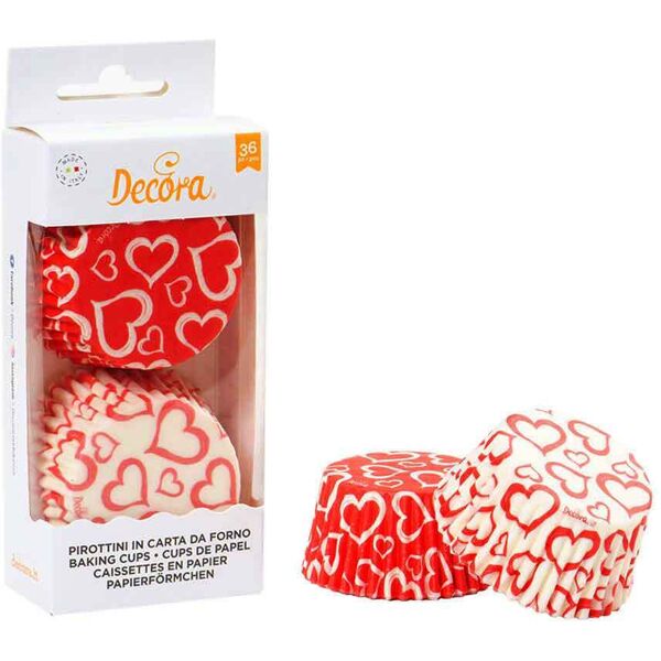 36 pirottini per muffin in carta love decora Ø 5 cm