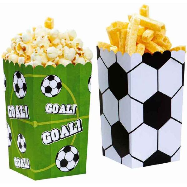 decora 6 party box in cartoncino goal compostabili 7 x 7 x 14 h cm