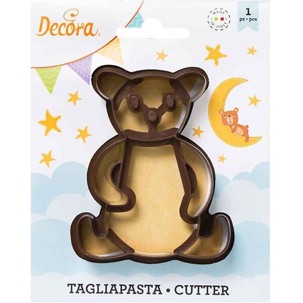 decora cutter tagliapasta in plastica marrone orsacchiotto