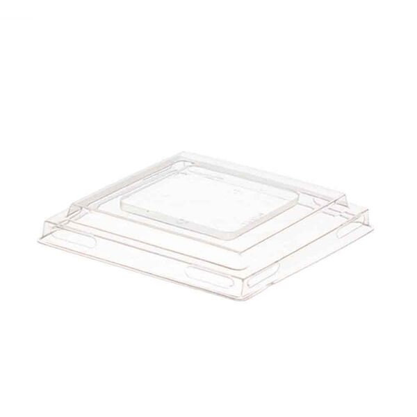 goldplast 12 coperchi quadrati piatti senza foro trasparenti 8,5x8,5 h0,6cm