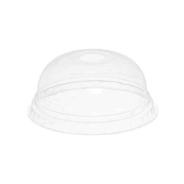 ilip 50 coperchi compostabili a cupola con foro pla trasparente Ø7,8 h3,3cm