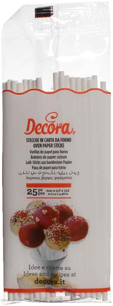 decora 25 bastoncini in carta da forno Ø3,8 mm x 15,2 cm