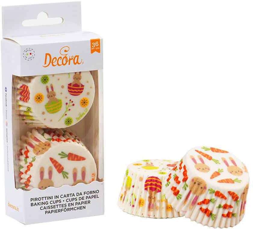 36 pirottini per muffin in carta coniglietto decora Ø 5 cm